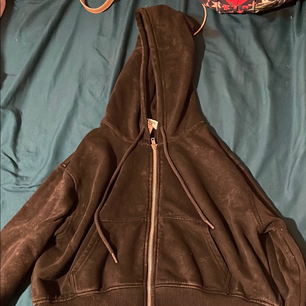 Black Zip-Up Hoodie